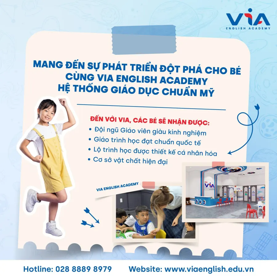 HỆ THỐNG ANH NGỮ CHUẨN MỸ VIA - VIA ENGLISH ACADEMY