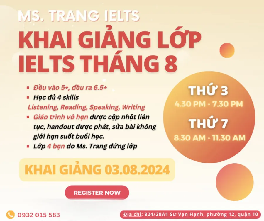 Trung tâm Ms TRANG IELTS - Hòa Hưng