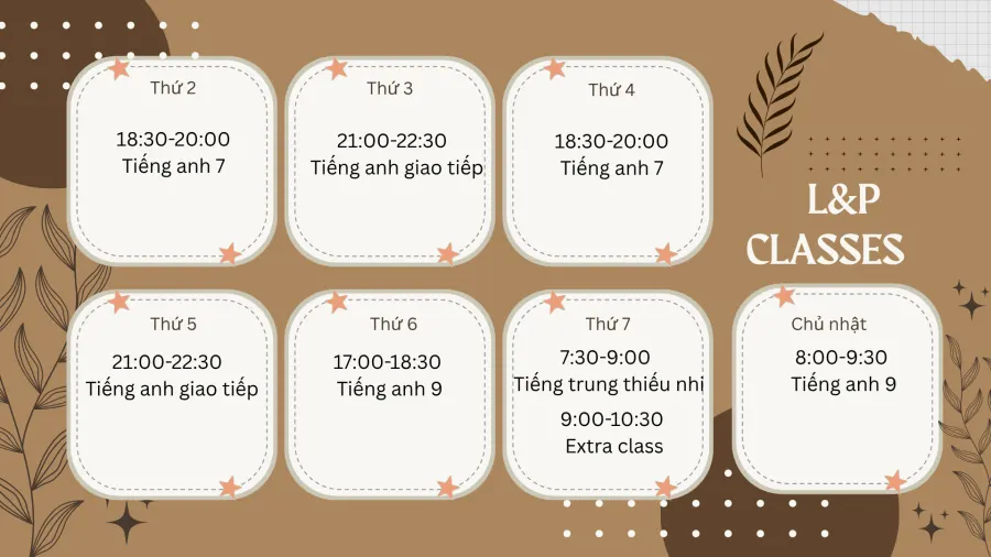 Lớp L&P English class