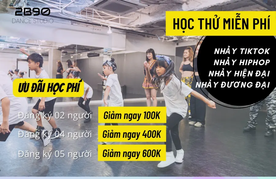 Trung tâm dạy nhảy 2B90 Dance Studio - Cơ sở 2