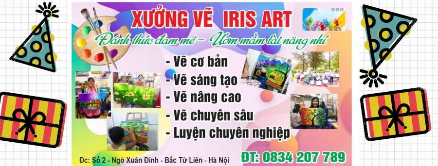 Câu lạc bộ Mỹ Thuật Iris Art- Xưởng vẽ cô Bùi Hồng Art