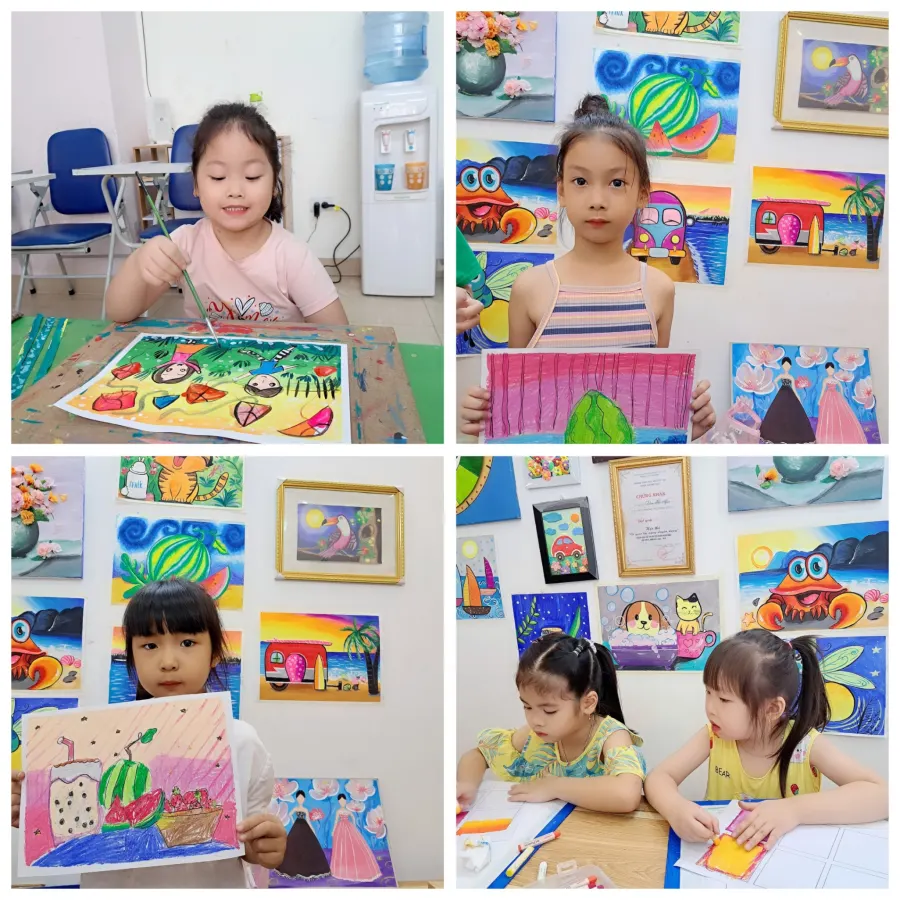 Xưởng vẽ 90 - Lớp vẽ Mỹ Thuật Thiếu Nhi Hoàng Mai