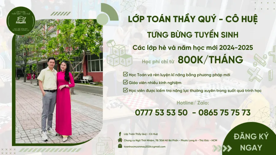 Lớp Toán Thầy Quý - Cô Huệ