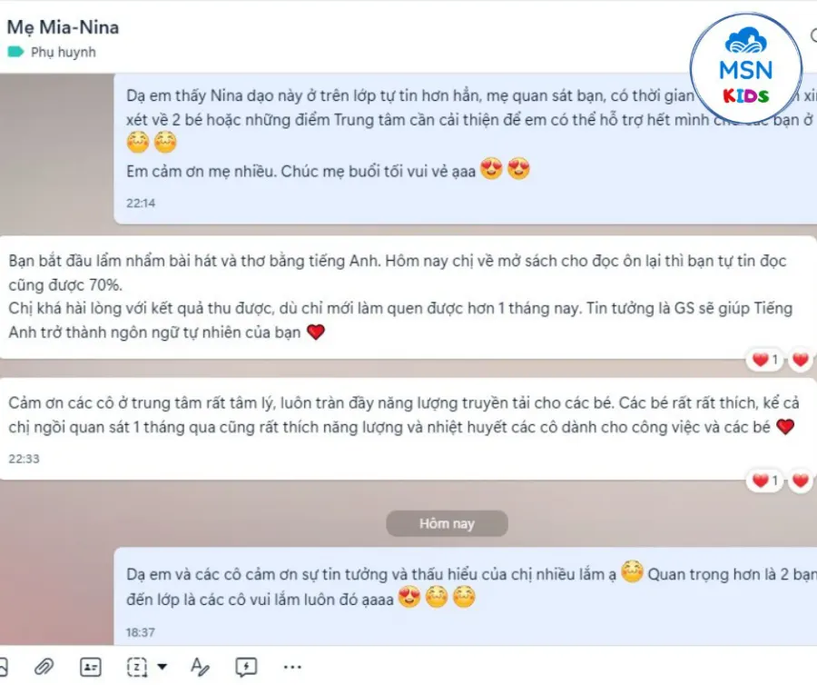 Trung Tâm Anh Ngữ MSN Kids