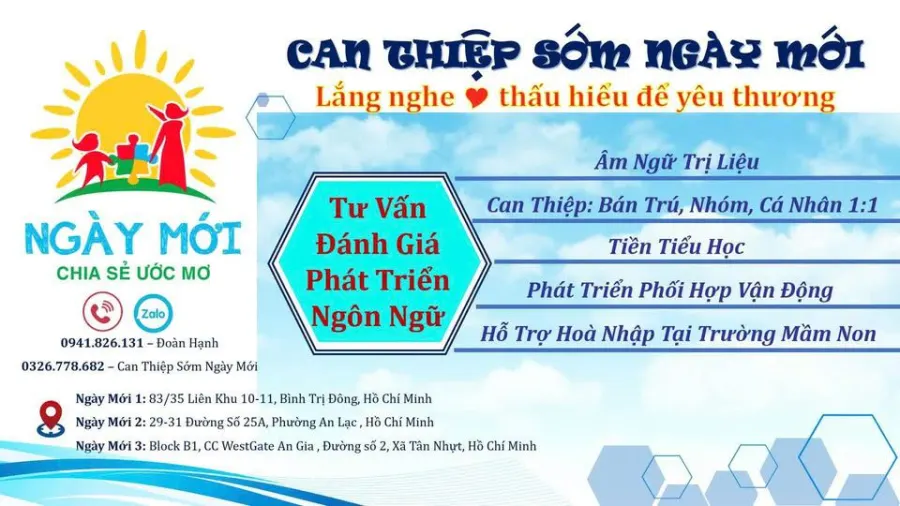 Trung tâm Can Thiệp Sớm Ngày Mới - Cơ sở 3