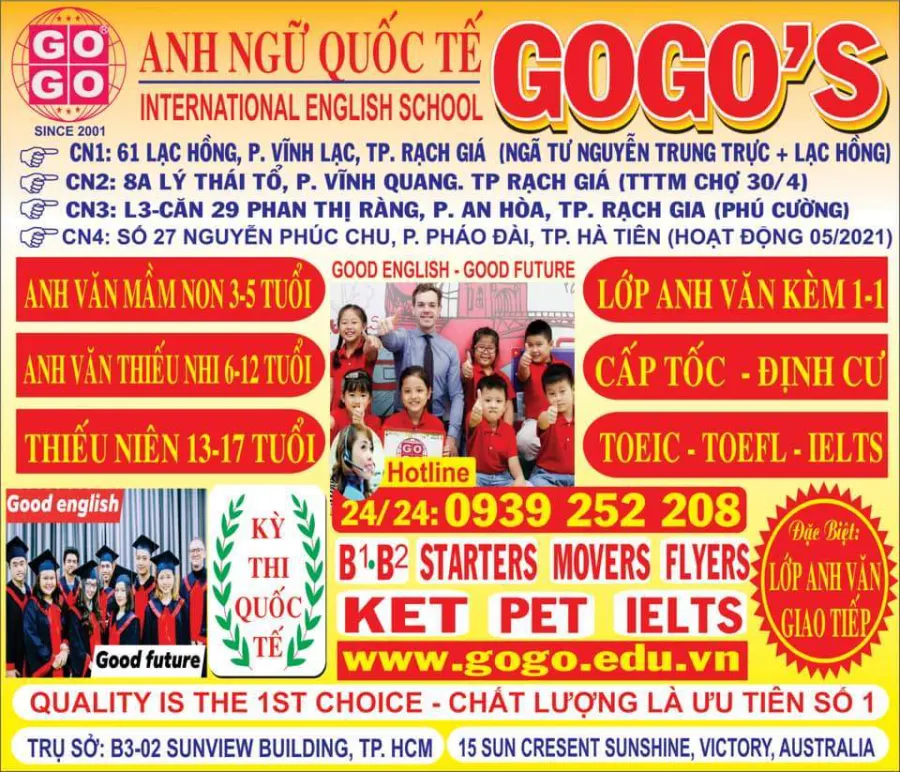 Trung Tâm Anh Ngữ Quốc Tế GOGO - Vĩnh Quang